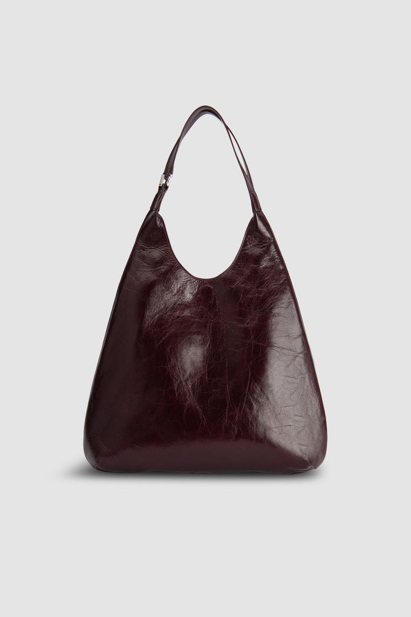 Amber Folio Grape Calf Leather Shoulder Bag 1