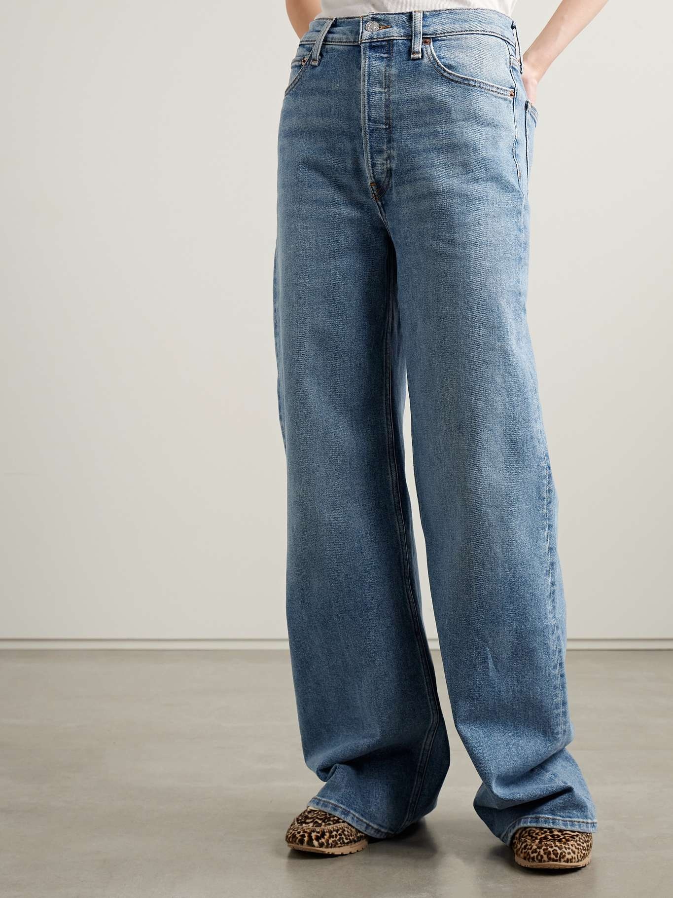 70s Ultra high-rise wide-leg jeans Mid denim - 3