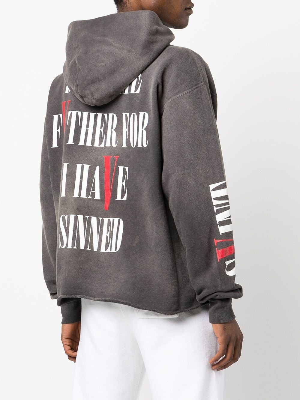 graphic-print cotton hoodie - 4