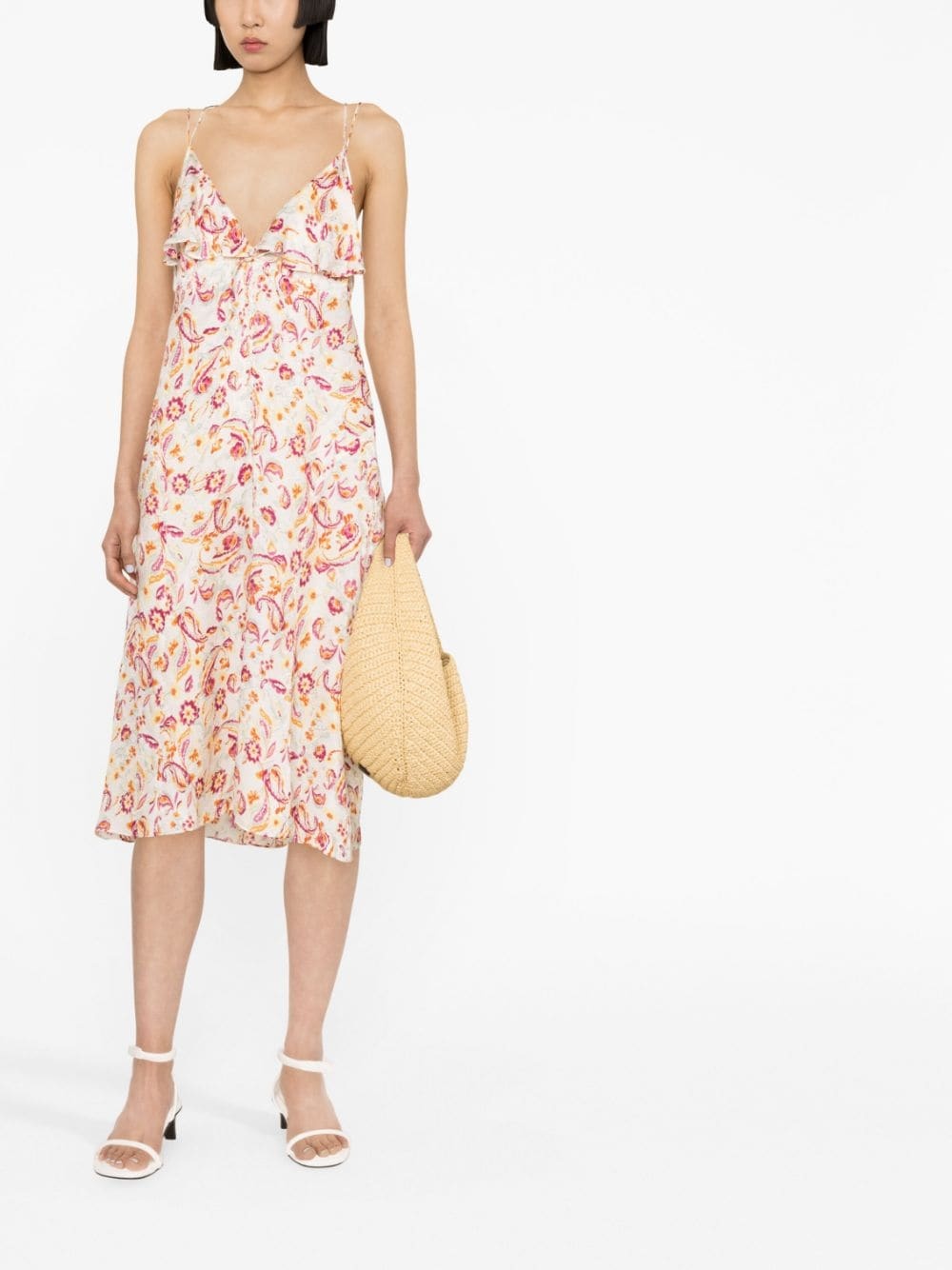 flower-print midi dress - 2