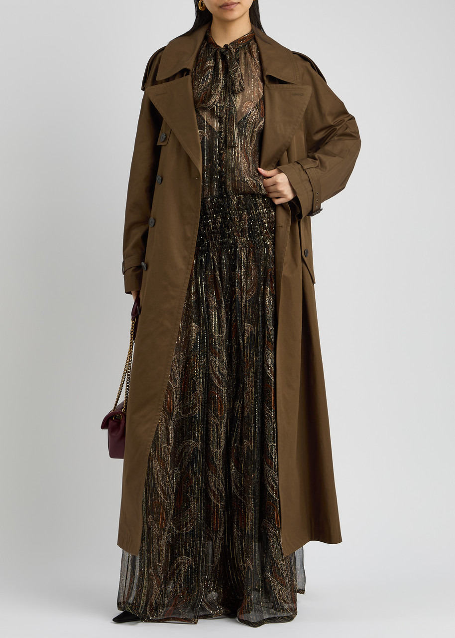 Saint Laurent Double-breasted Cotton-twill Trench Coat - 4