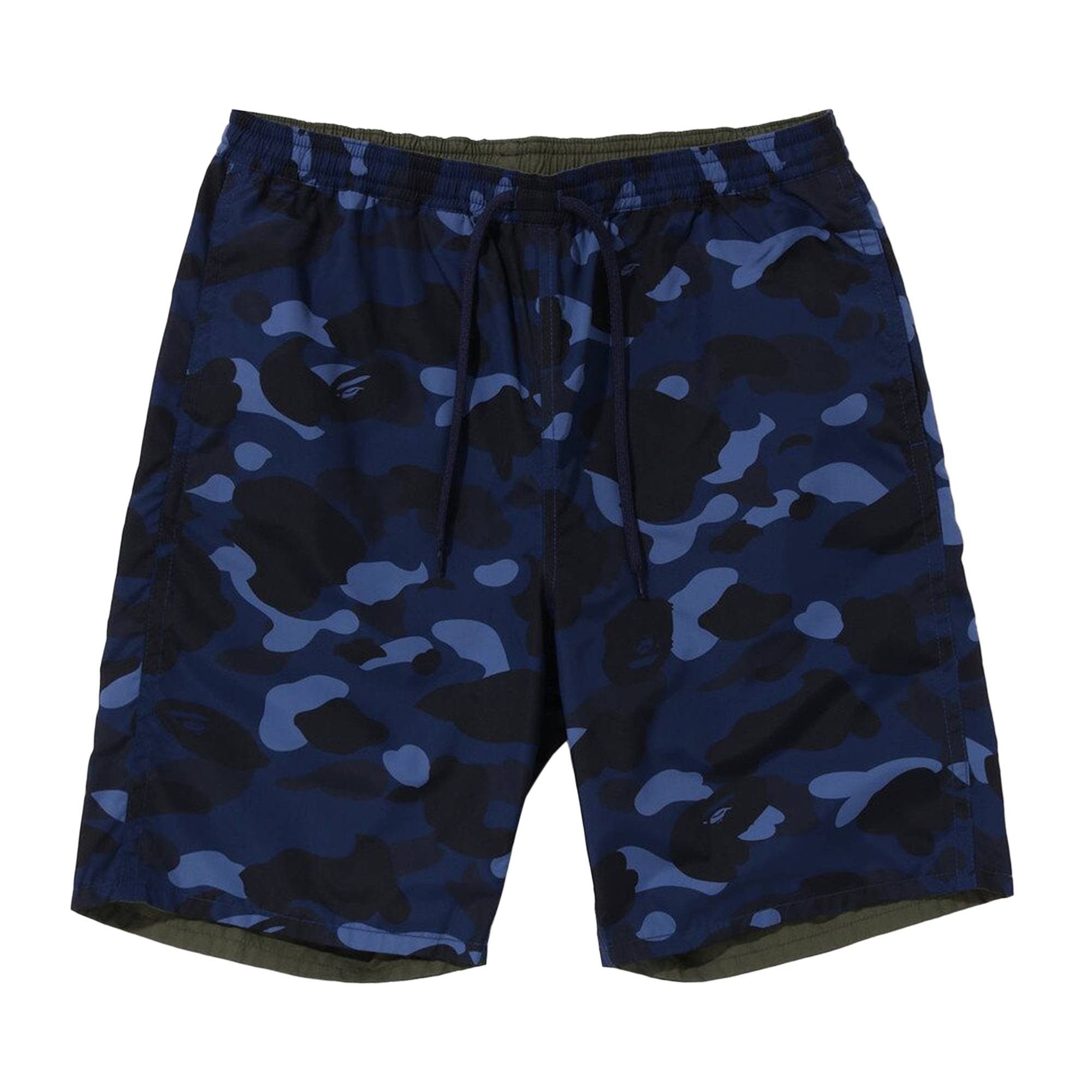 BAPE Color Camo Shark Reversible Shorts 'Navy' - 1