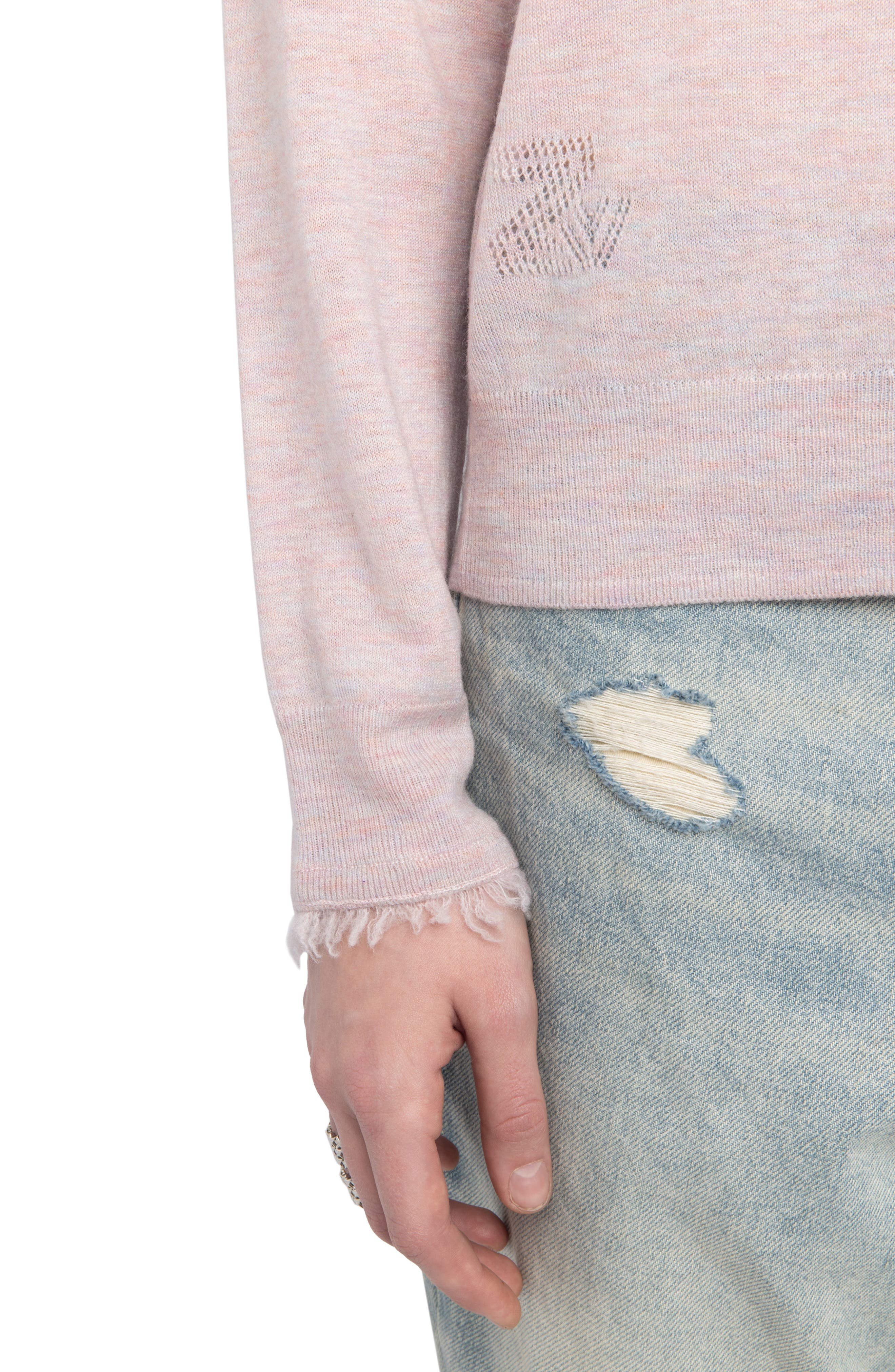 Zadig & Voltaire Ivy Crewneck Cashmere Sweater in Bebe at Nordstrom - 4