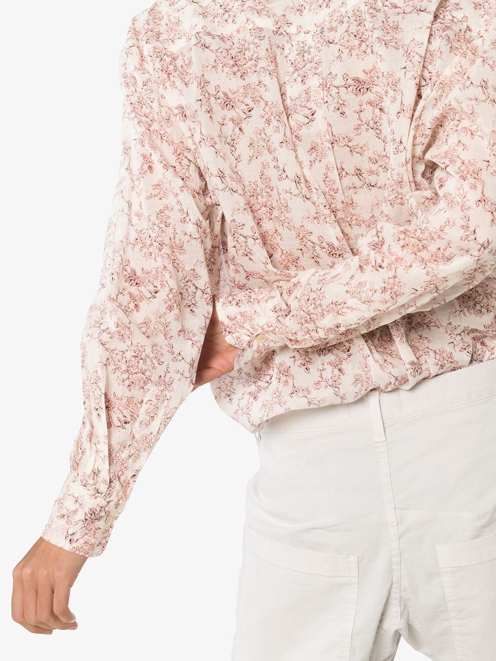 button-up floral blouse - 5