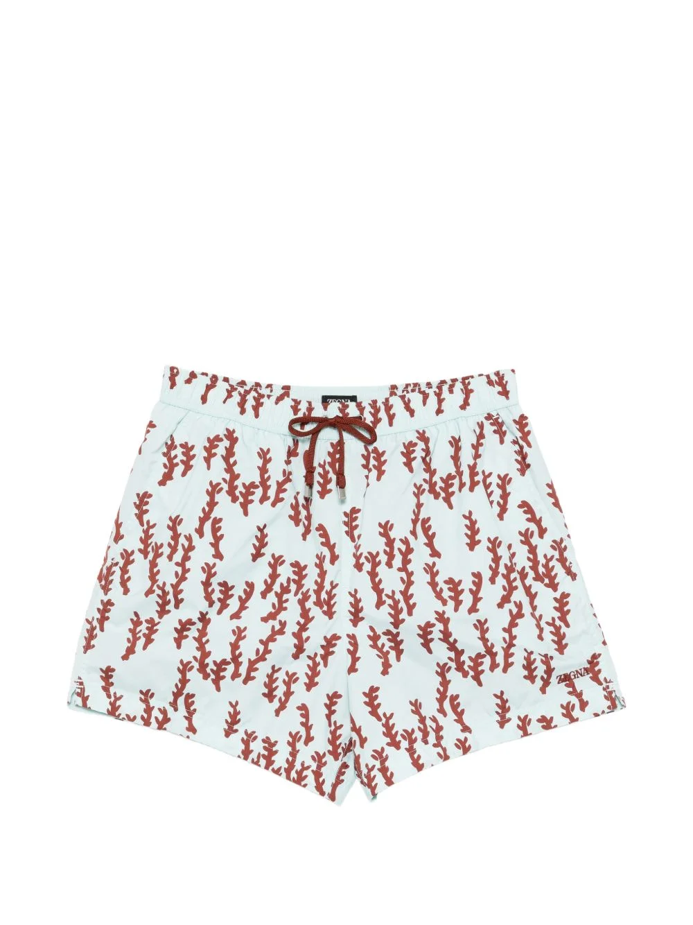 printed drawstring swim shorts - 1