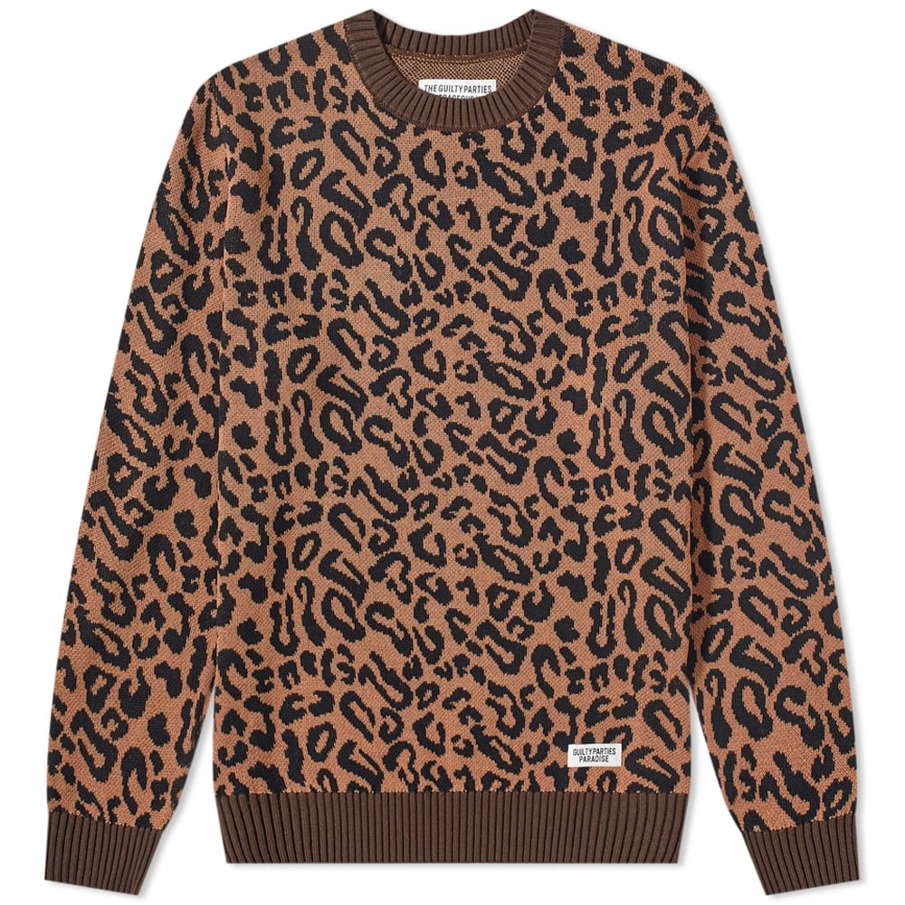 Wacko Maria Type 1 Leopard Jacquard Sweater - 1