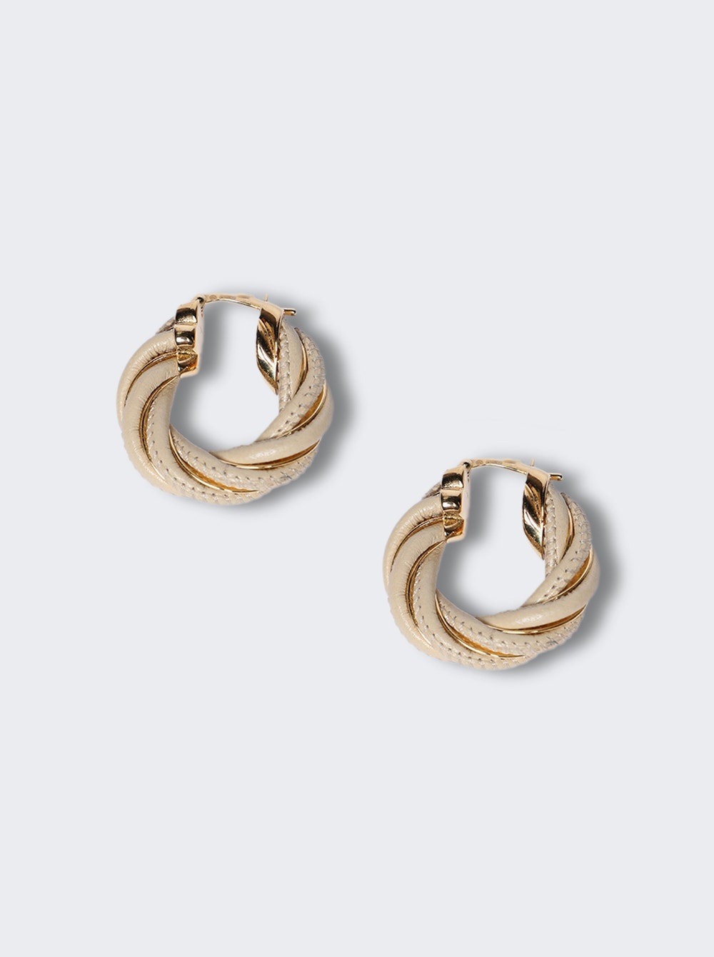 Twist Hoop Earrings Porridge - 1