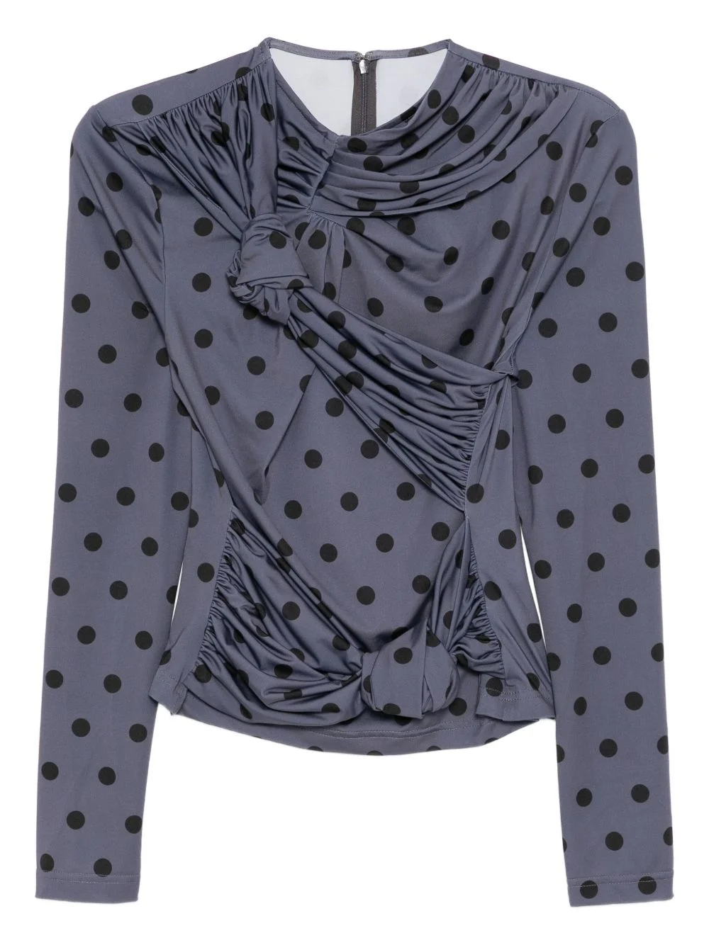 polka-dot knotted top - 1