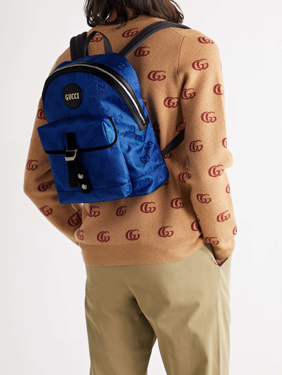 GUCCI Off the Grid Leather-Trimmed Monogrammed ECONYL Canvas Backpack outlook