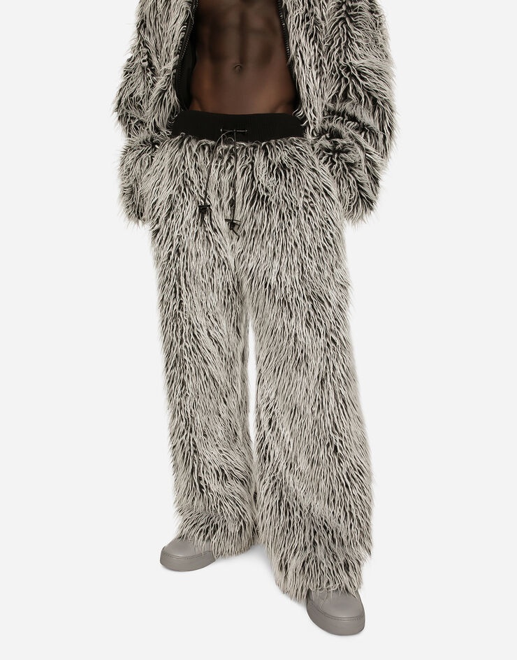 Faux fur jogging pants - 4