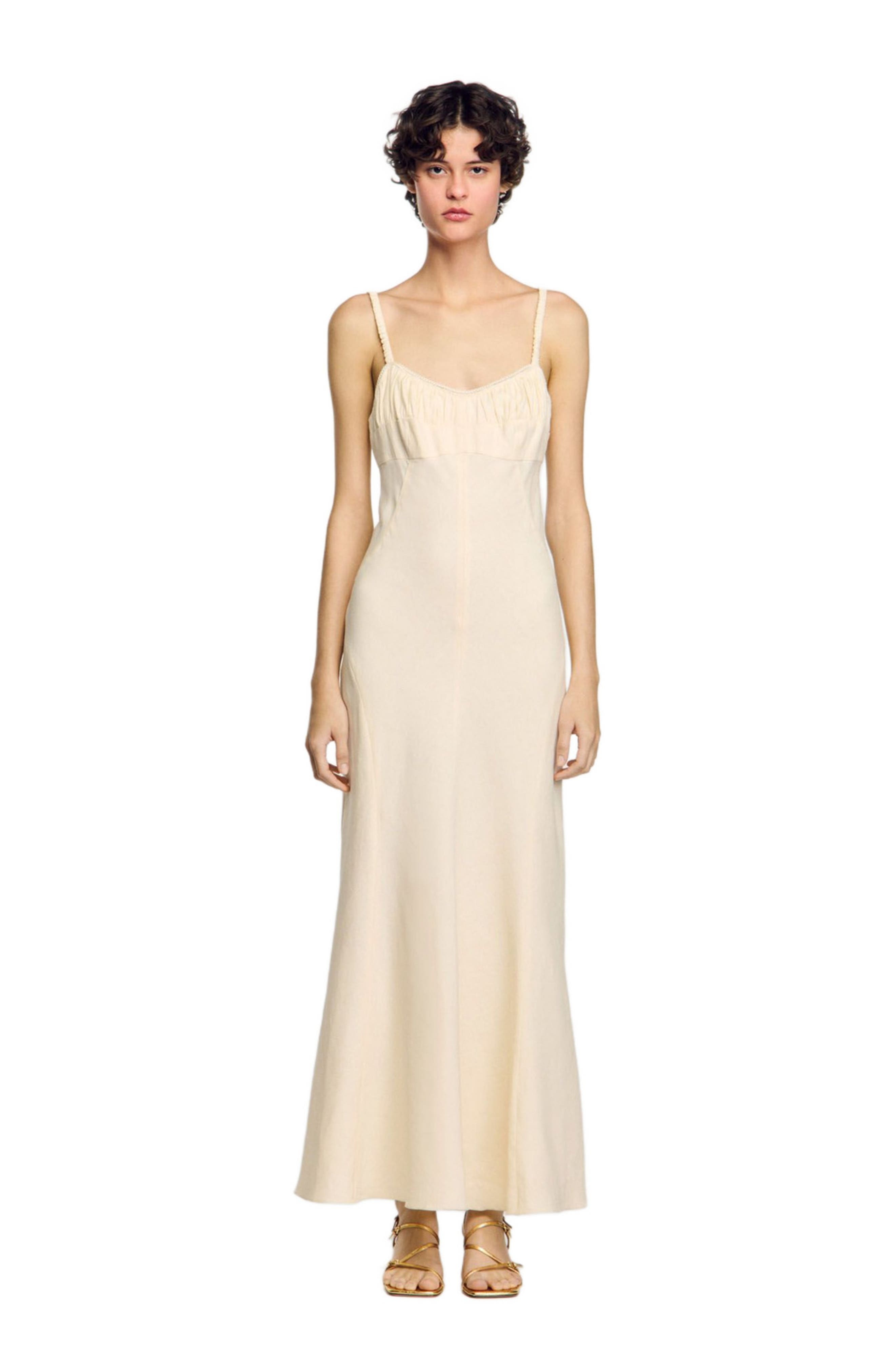 SANDRO Maxi dress with straps in Ecru at Nordstrom - 1