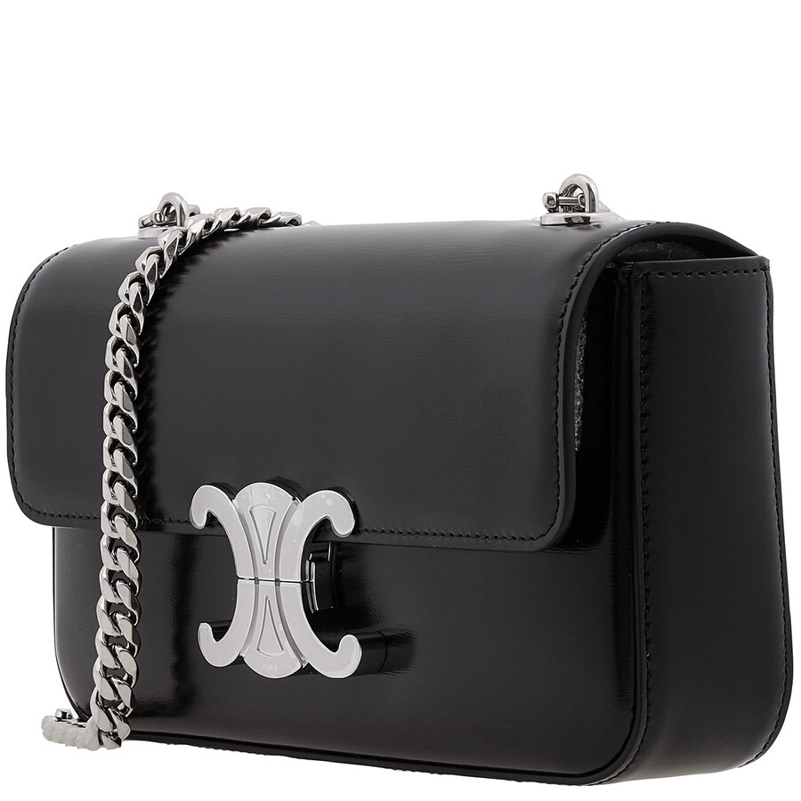 Celine Shiny Calfskin Claude Chain Shoulder Bag - 3