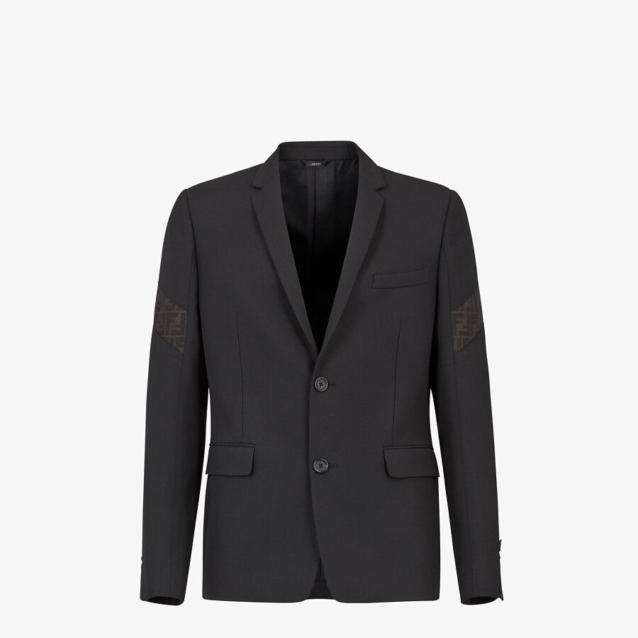 Black wool blazer - 1