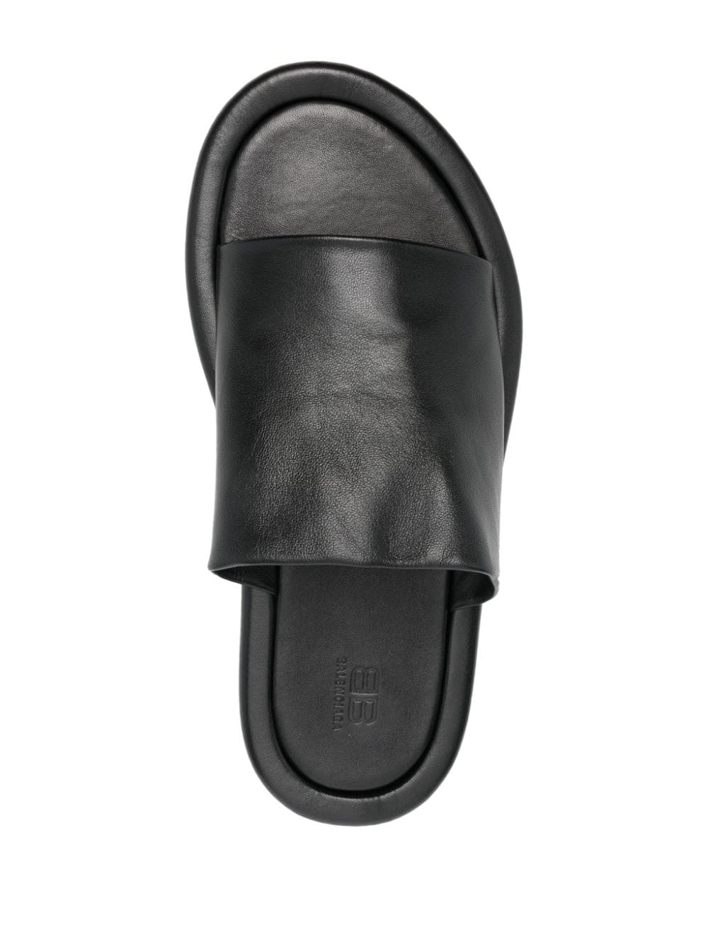round-open toe leather sandals - 4