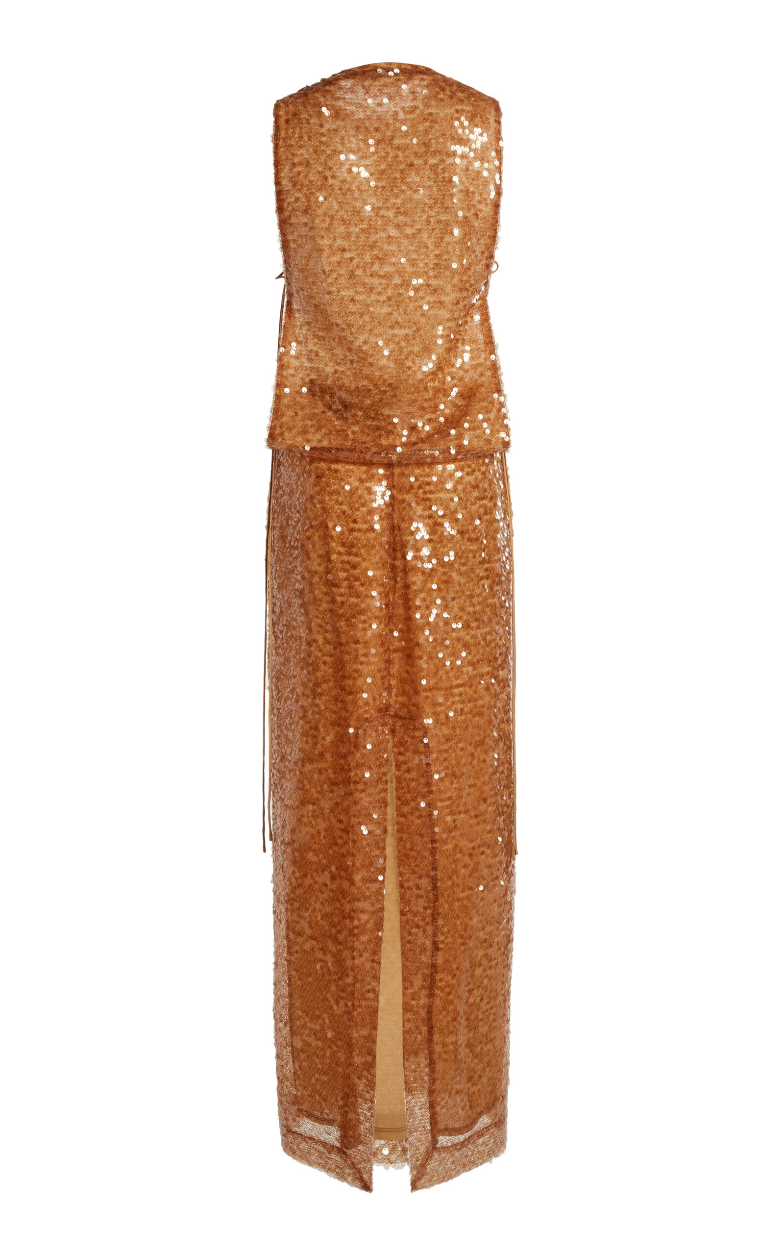 Lluminate Sequined Gown yellow - 5