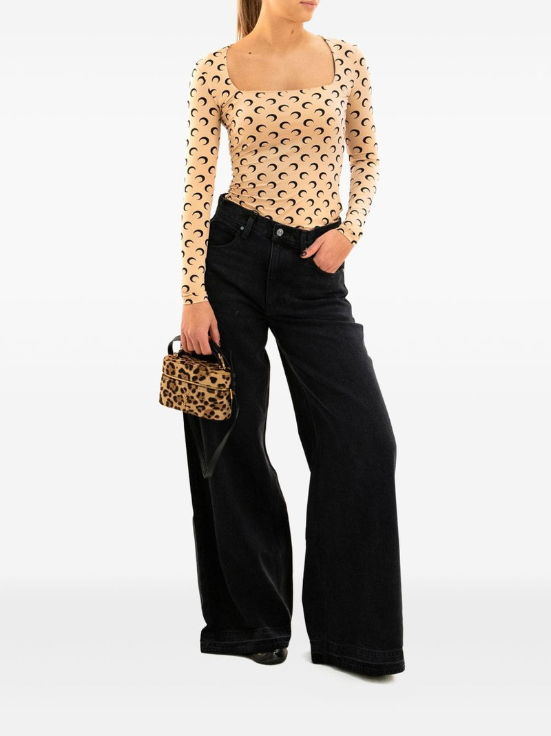 Marine Serre Moon-print long-sleeve T-shirt outlook