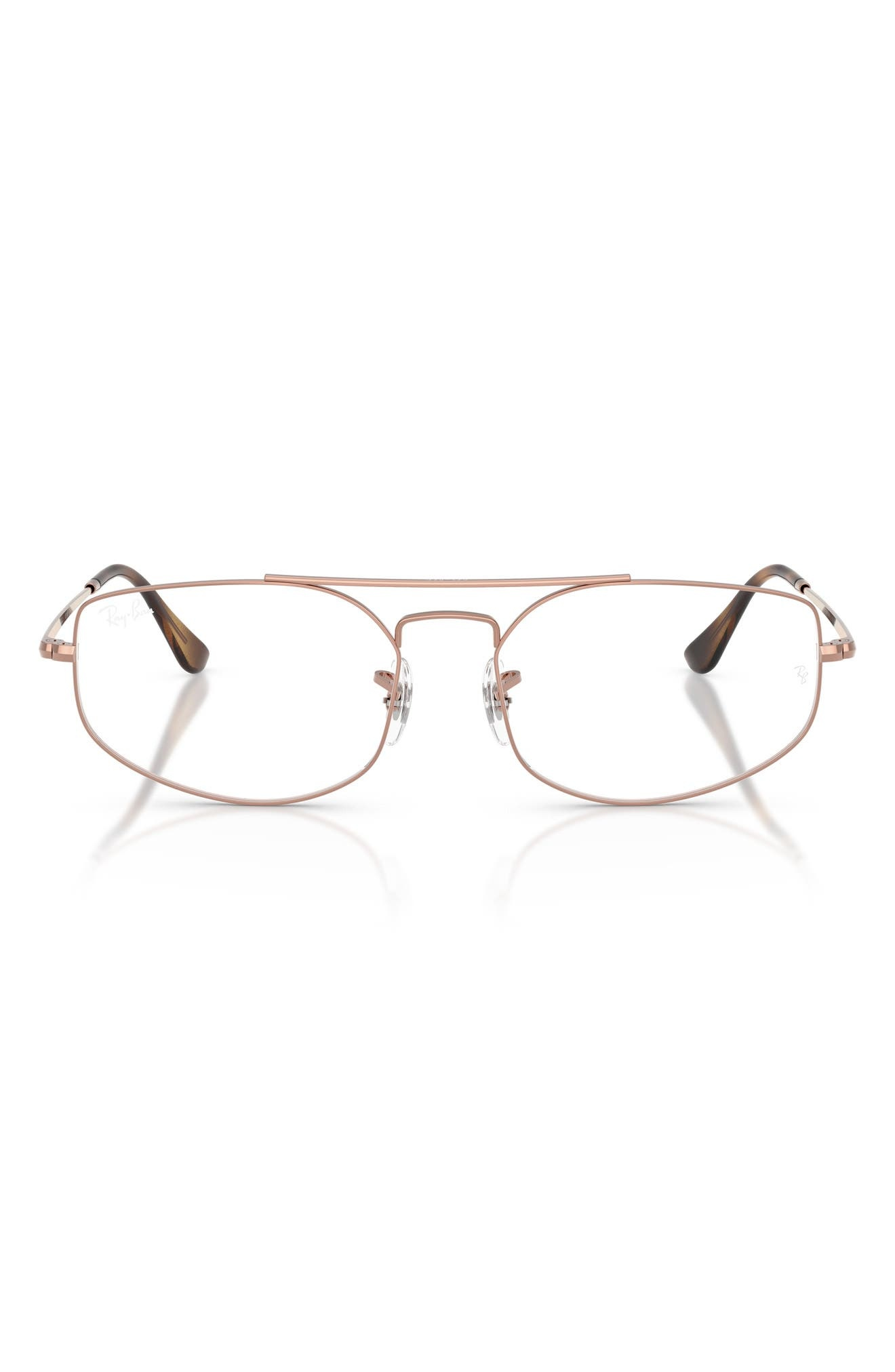 Ray-Ban 58mm Irregular Optical Glasses in Copper at Nordstrom - 1