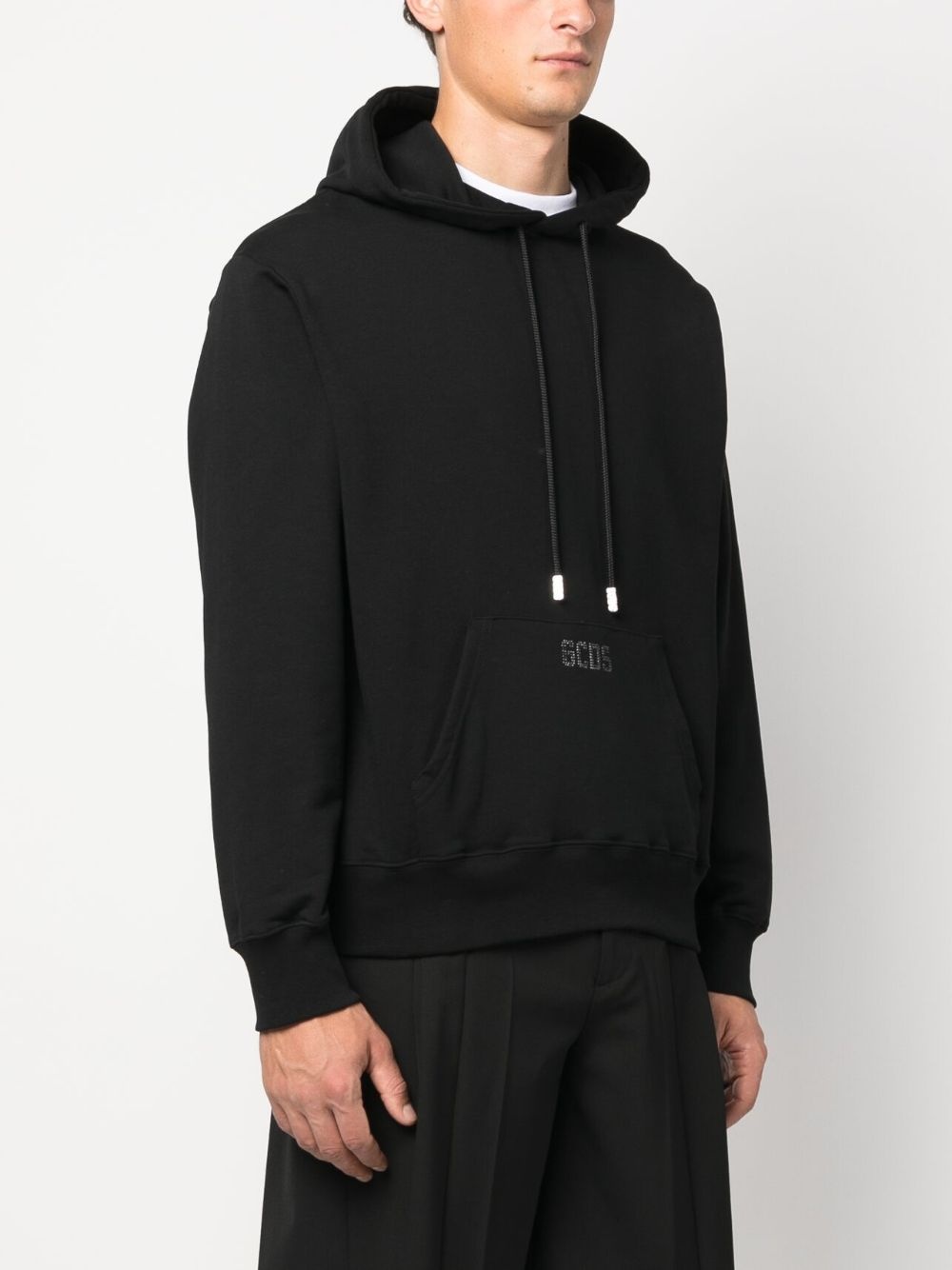 logo-detail drawstring hoodie - 3