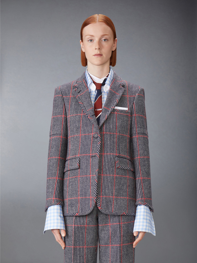Thom Browne OVERSIZED CHECK HUNTING TWEED ARMBAND SPORTCOAT outlook