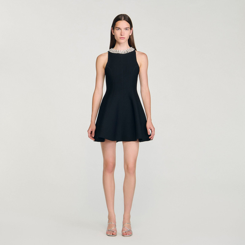 MINI DRESS WITH RHINESTONE COLLAR 3