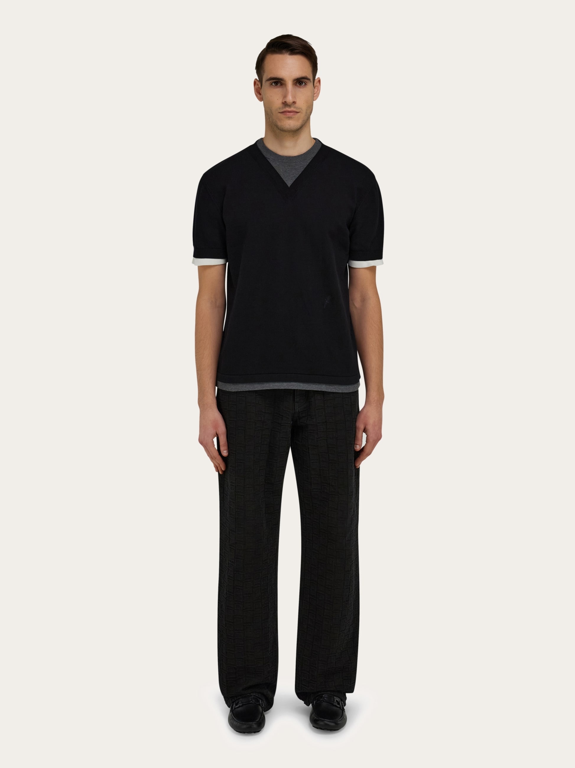Layered knitted T-shirt - 6