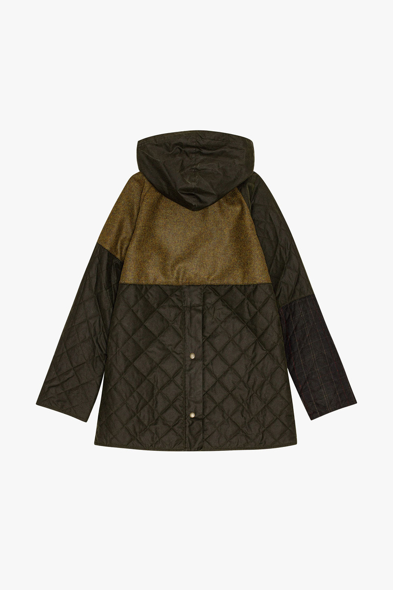 GANNI GANNI X BARBOUR SHORT BURGHLEY QUILTED WAX JACKET outlook