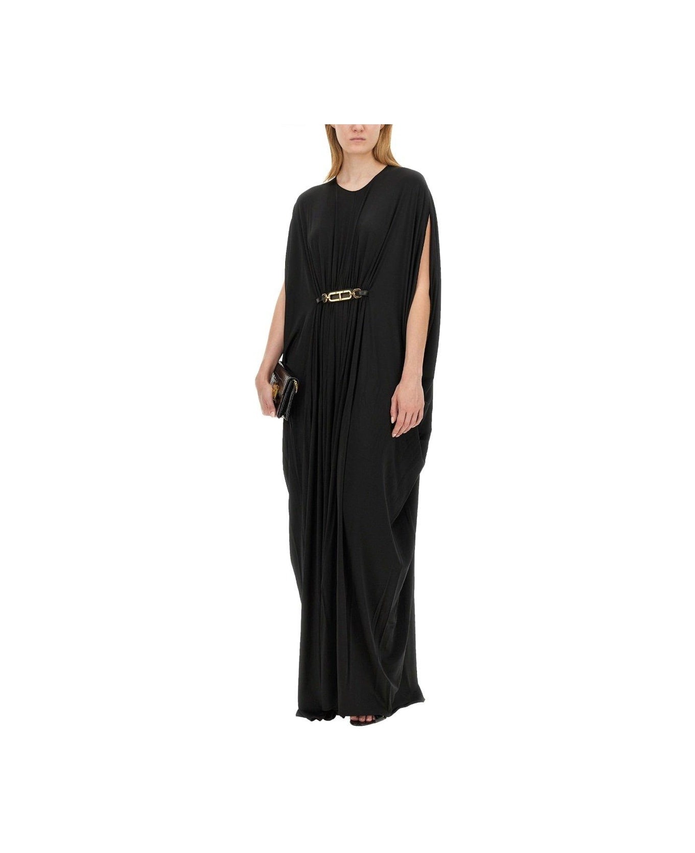 Satin Stretch-jersey Kaftan Dress - 3
