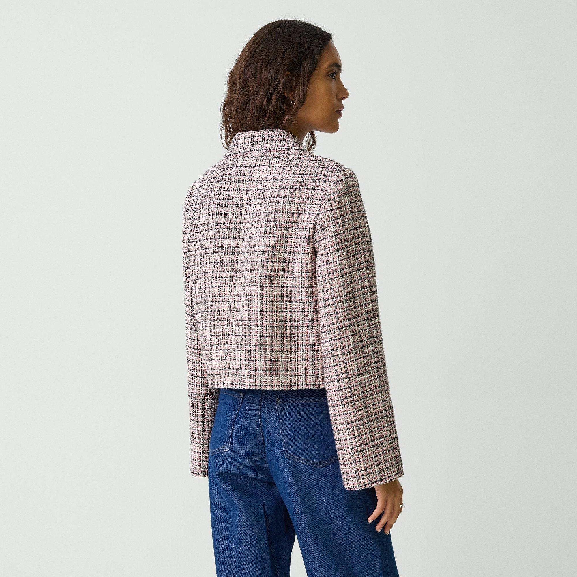 Cropped Tweed Jacket in Cotton-Blend - 4