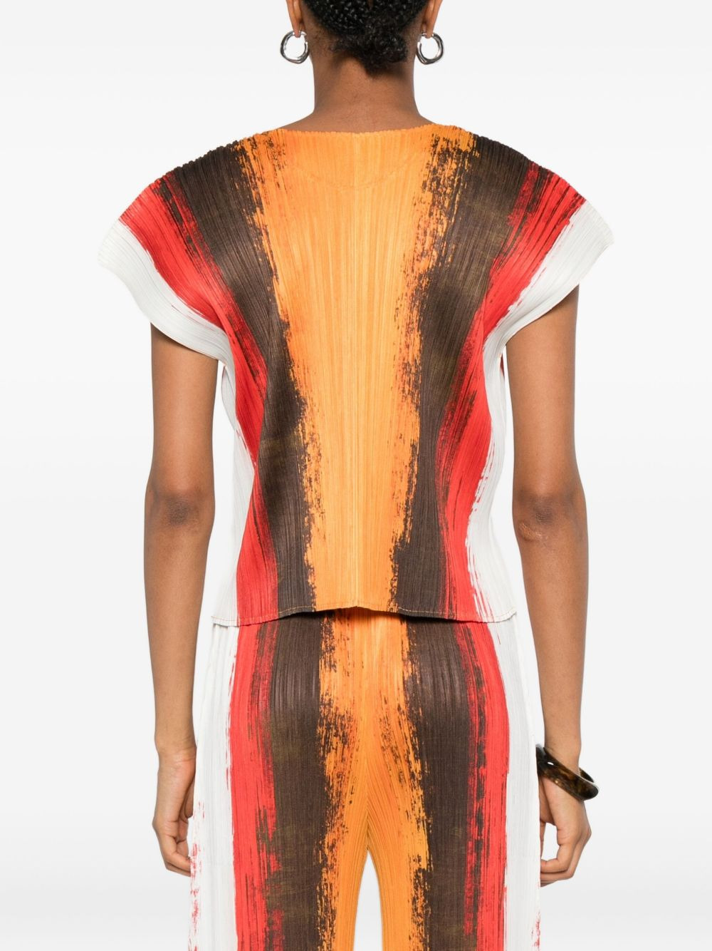 pleated stripe top - 4