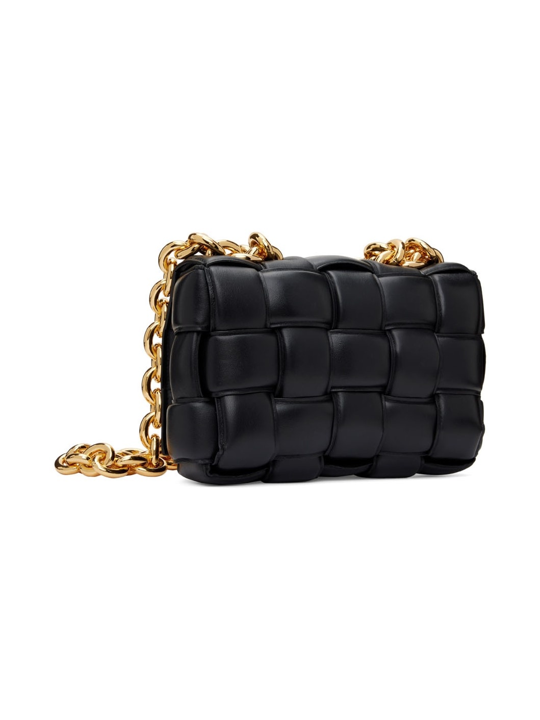 Black Padded Chain Cassette Bag - 3