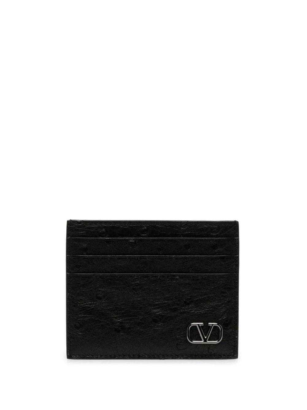 VLogo Signature leather cardholder - 1