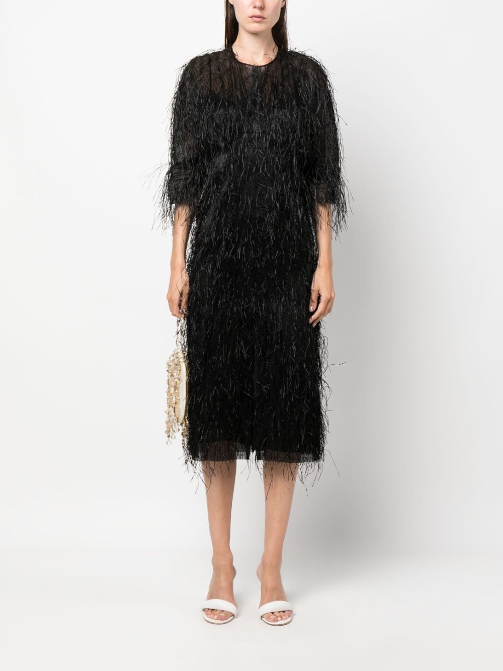 fringed midi dress - 2