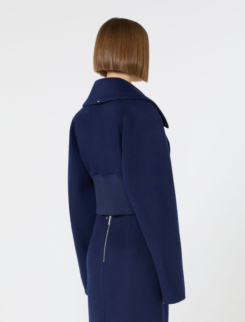 Short pure wool outerwear - ultramarine 4