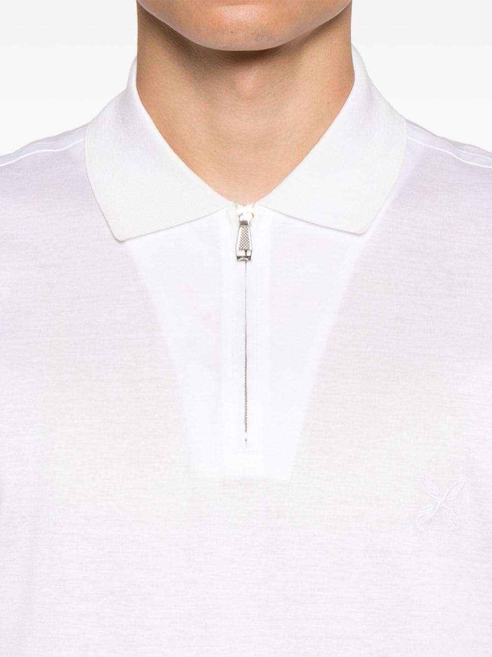 logo-embroidered polo shirt - 4