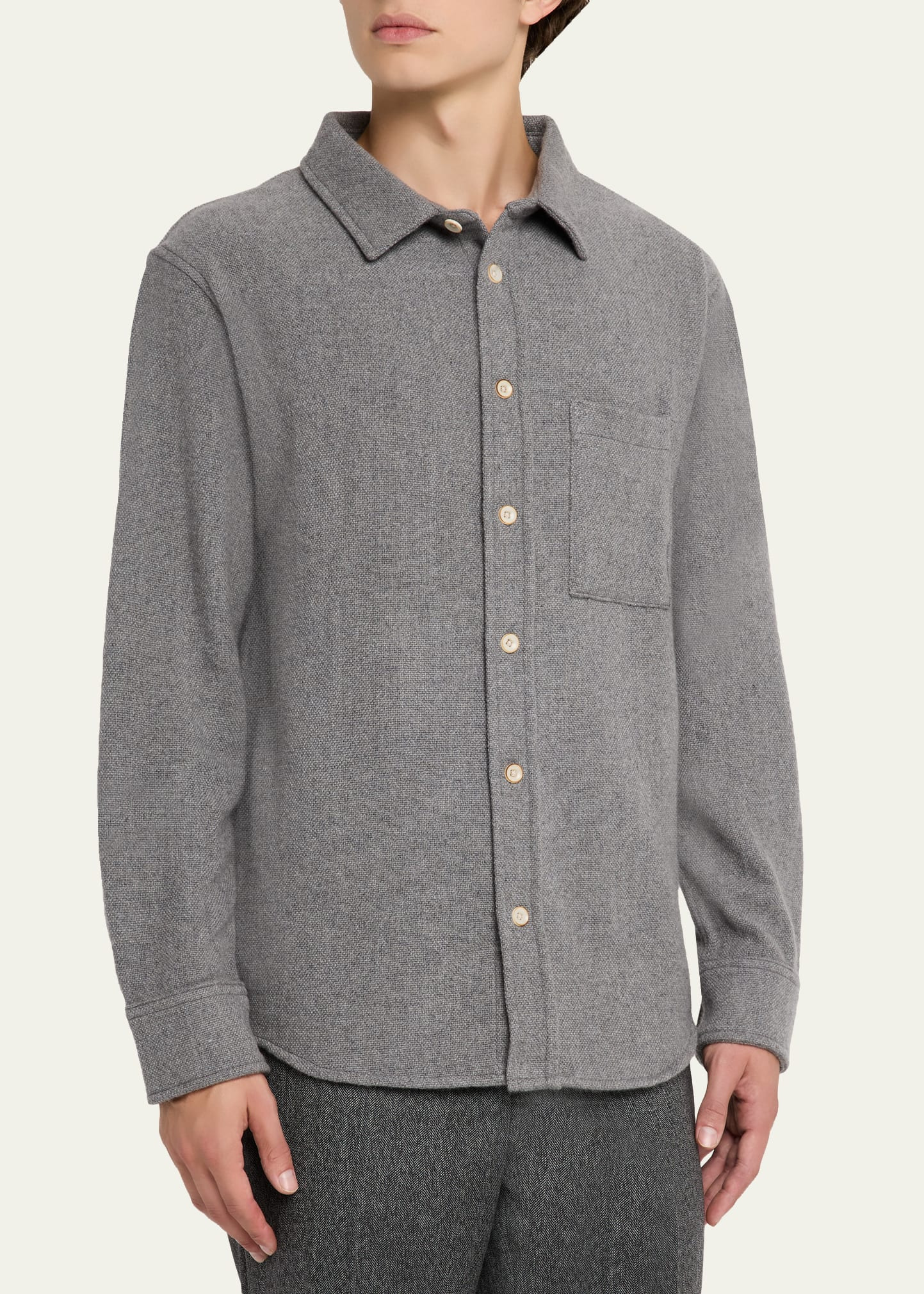 Men's Cashmere Sport Shirt - 4