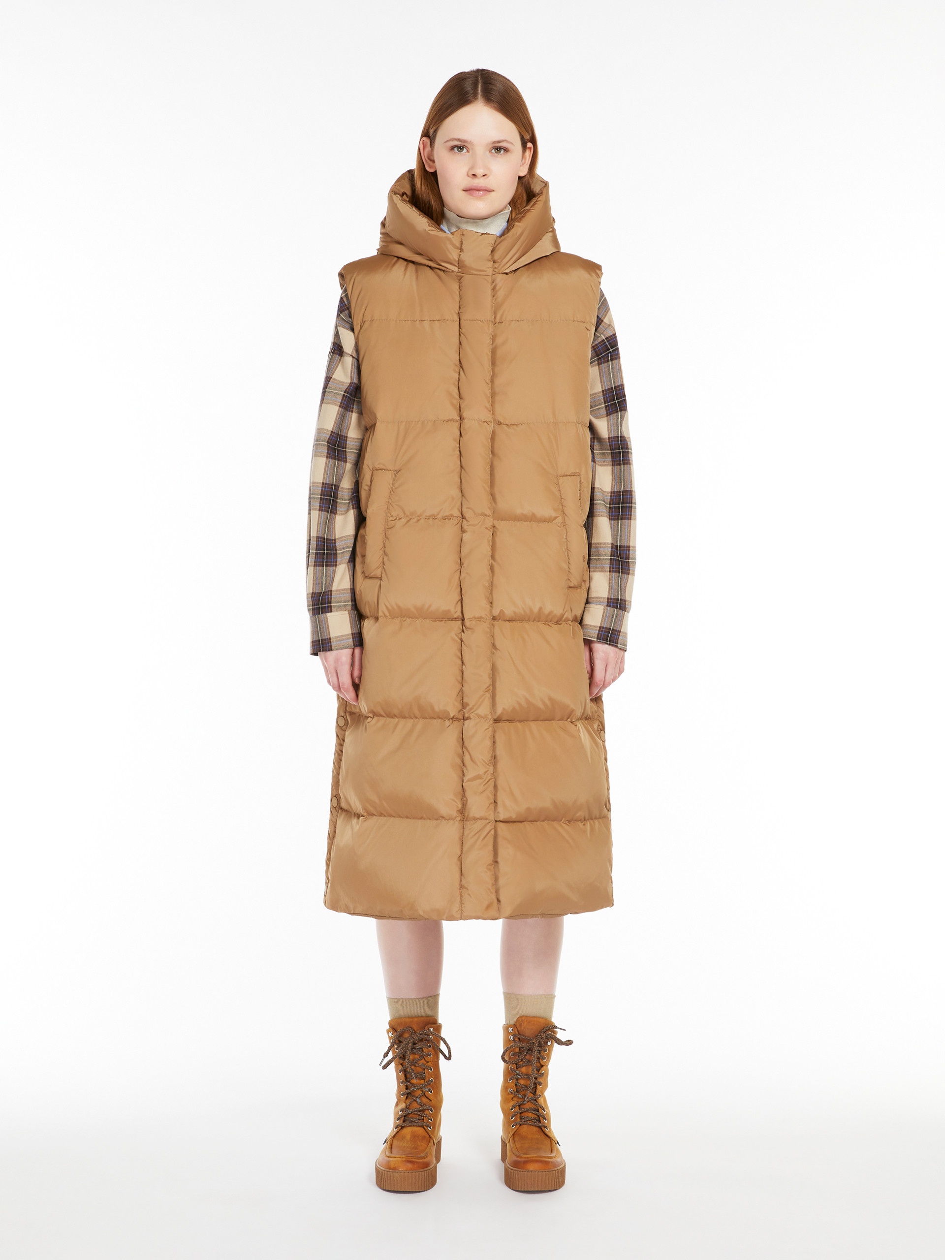 ZIMINO Long water-repellent taffeta gilet - 3