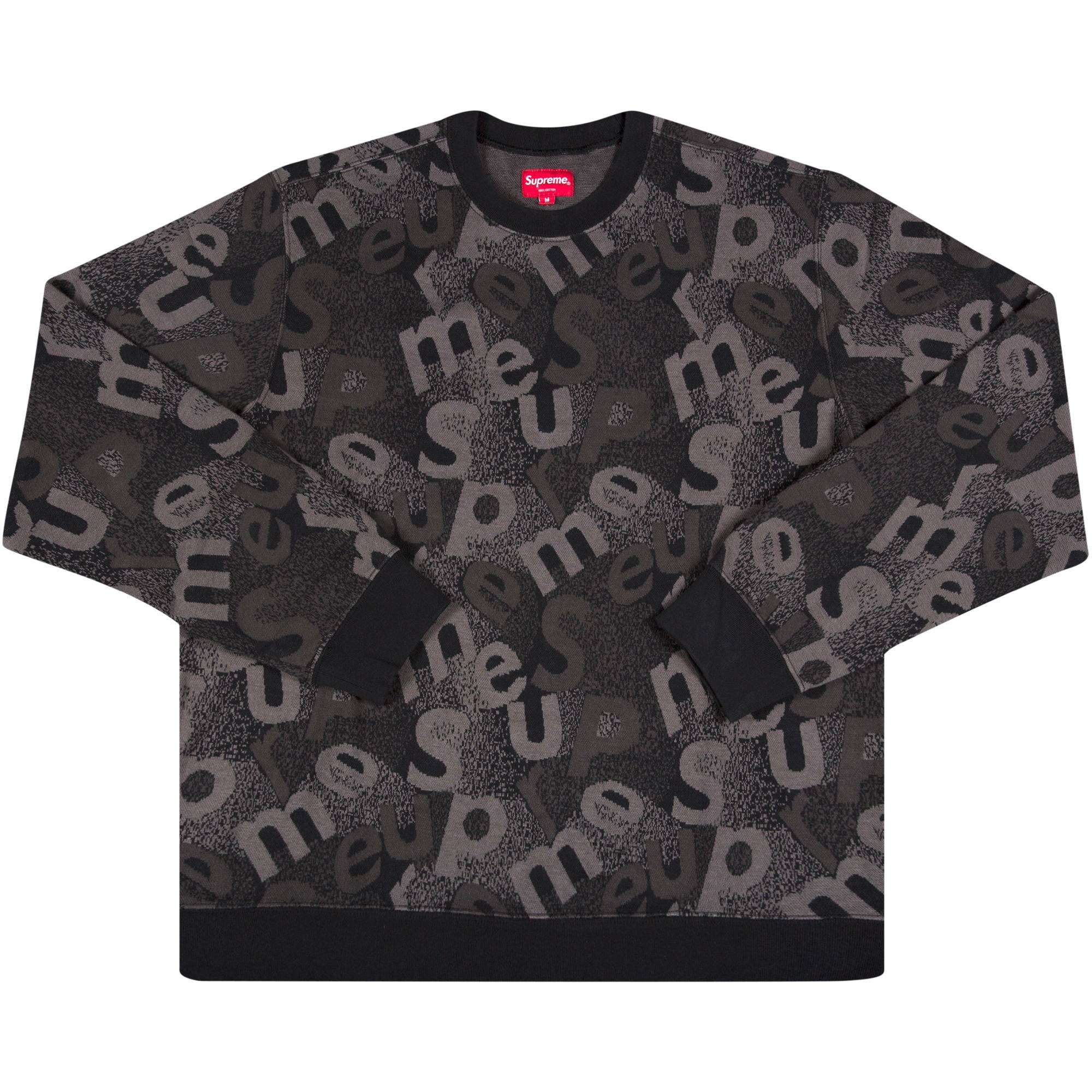 Supreme Scatter Text Crewneck 'Black' - 1