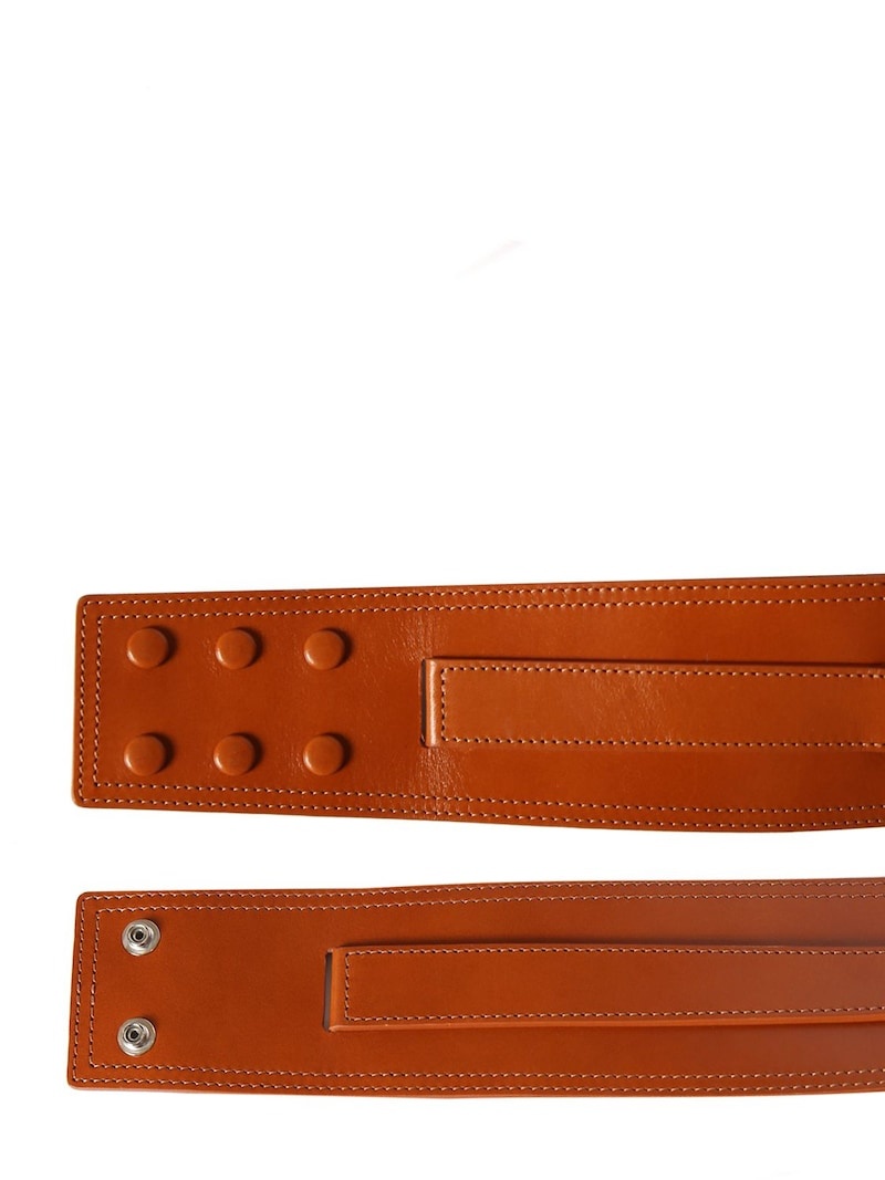 9cm Moshy knot leather waist belt - 2
