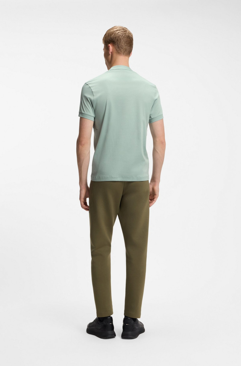 PORSCHE X BOSS ZIPPER-NECK POLO SHIRT IN COTTON 5