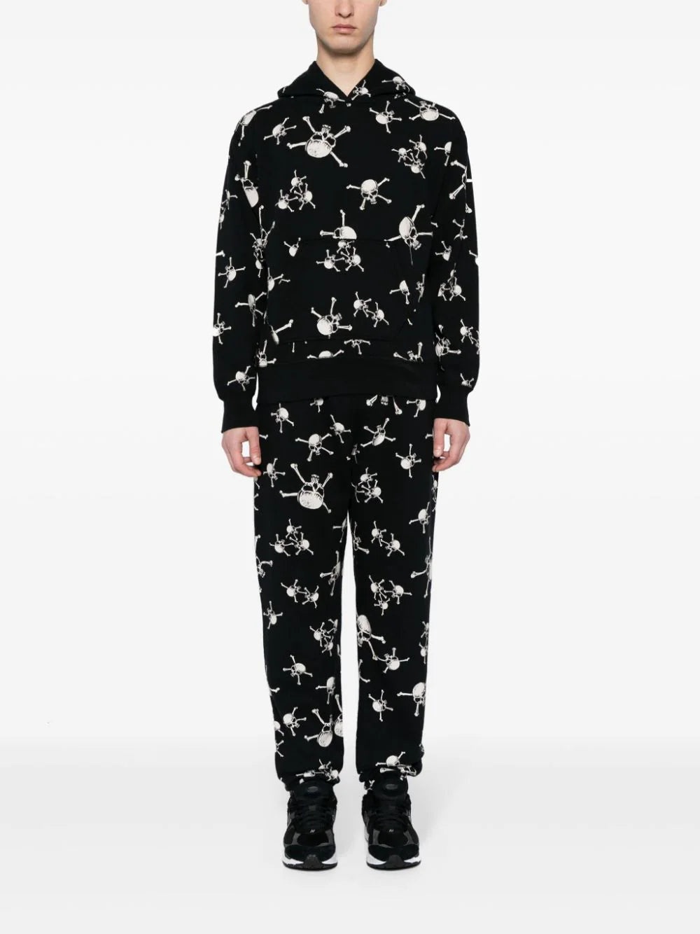 SKULL-PRINT COTTON TRACK PANTS - 2