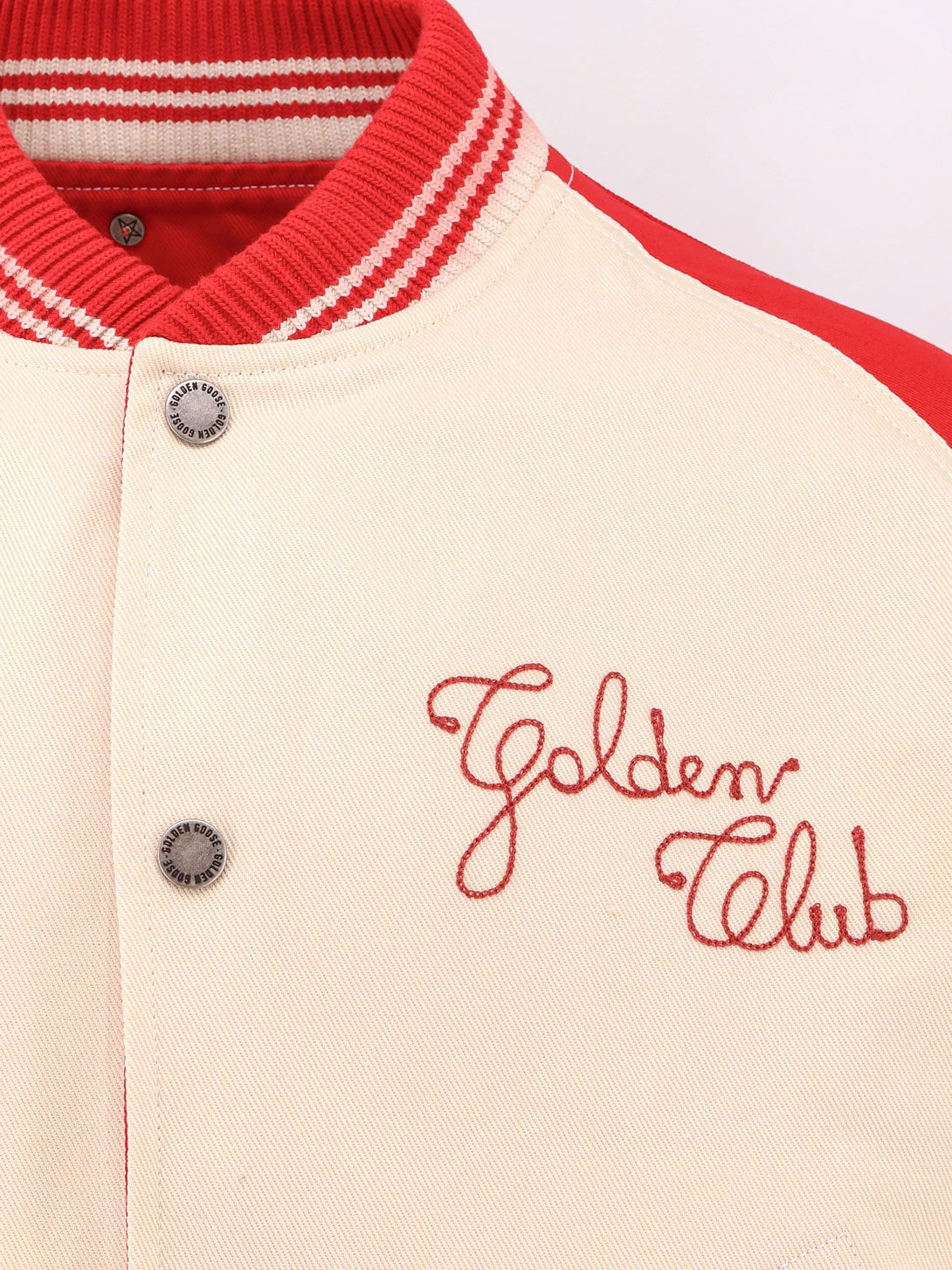 Golden Goose Deluxe Brand Men Nic Cotton Jacket With Maxi Golden Club Embroidery - 5