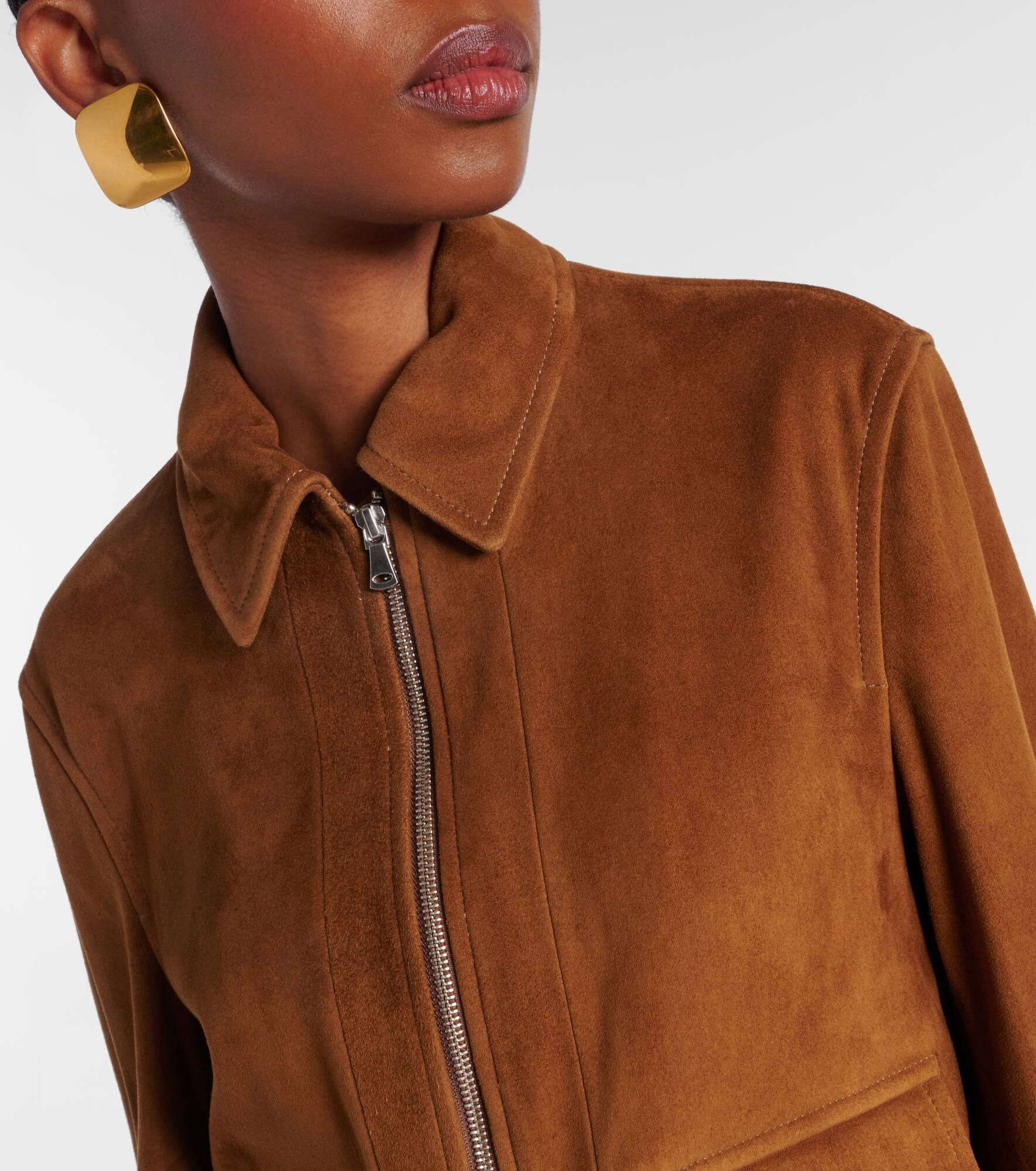 Vanves suede bomber jacket - 4