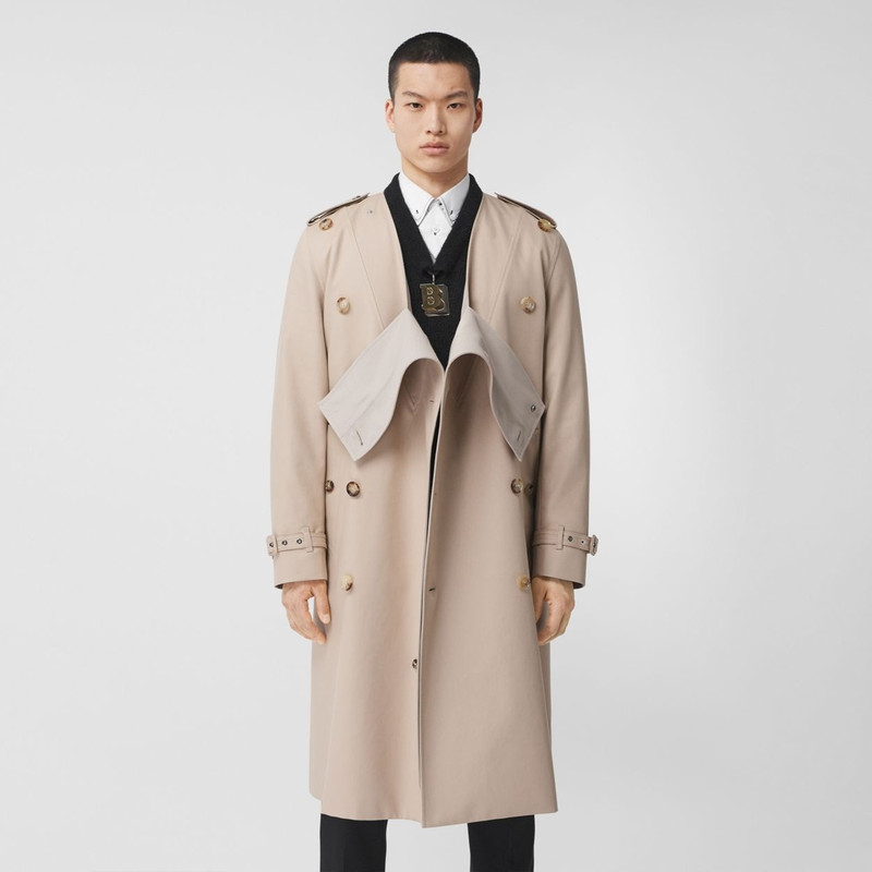 Cotton Gabardine V-neck Trench Coat 6