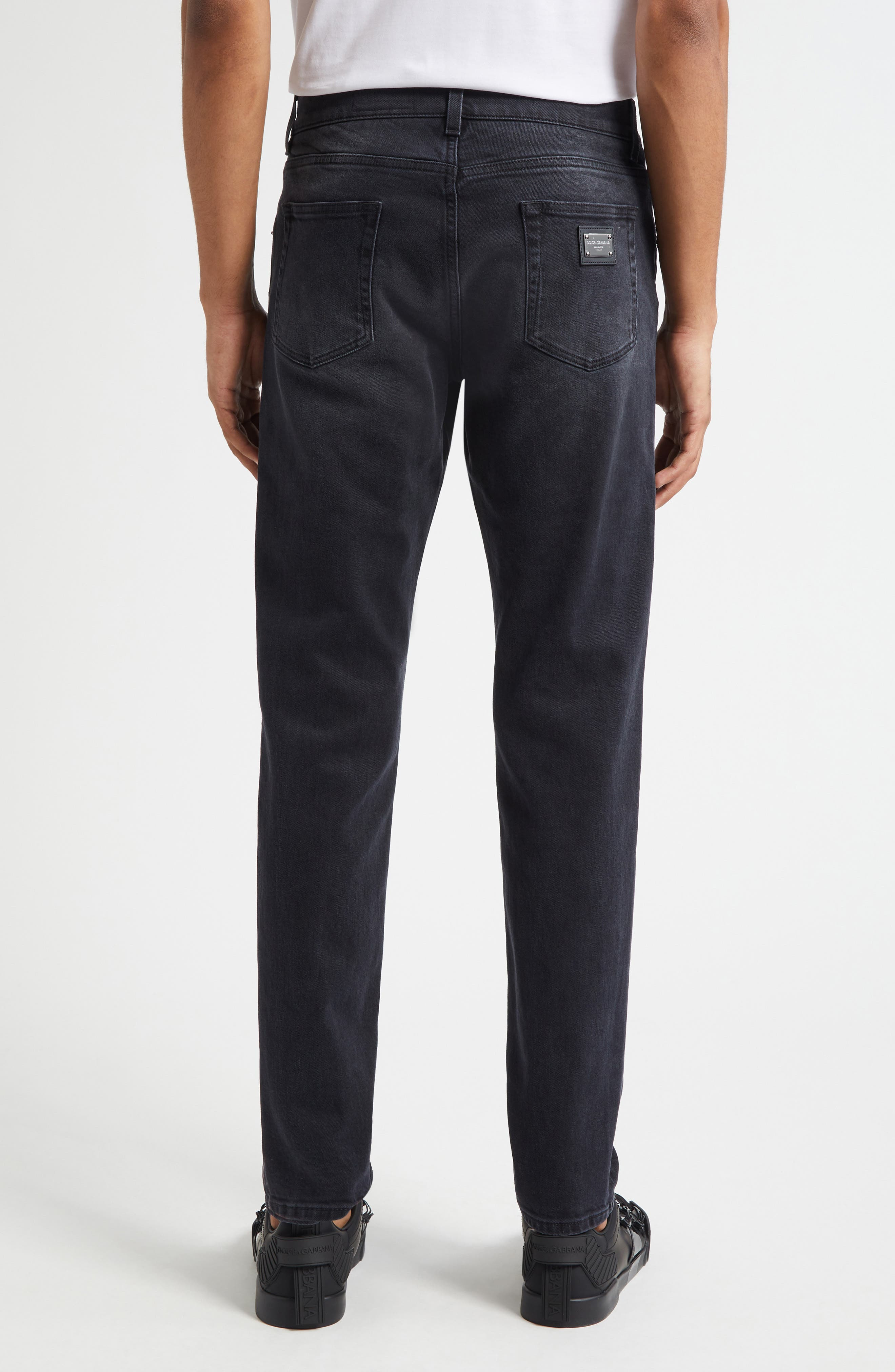 Dolce&Gabbana Slim Fit Stretch Jeans in S9001 Grey at Nordstrom - 2