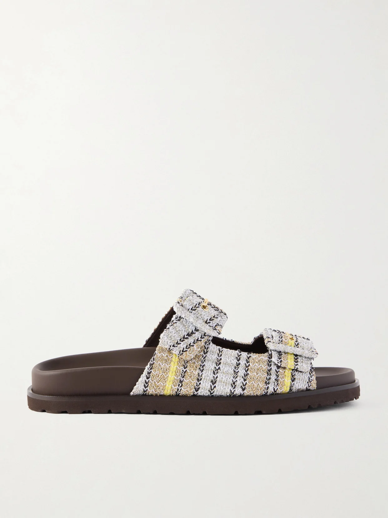 Clea Striped Woven Sandals - 1