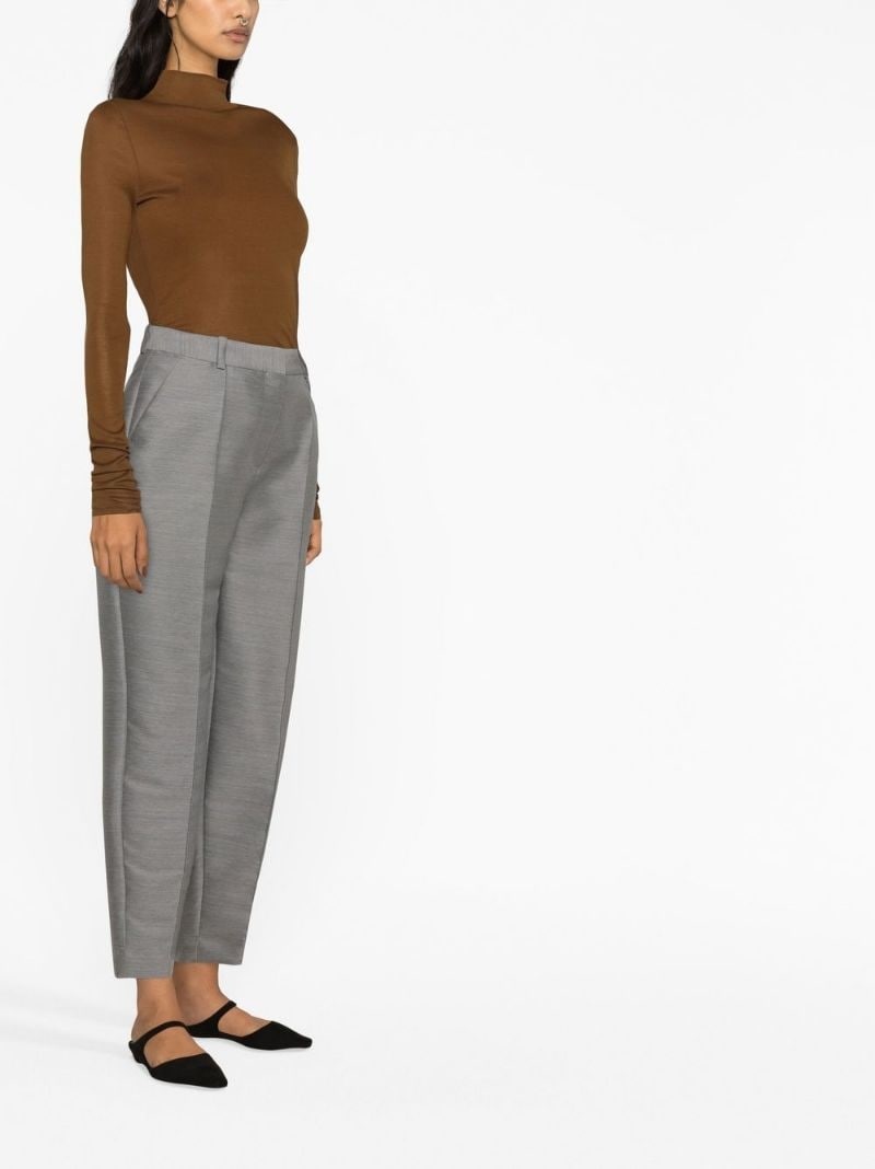 cropped pintuck trousers - 3