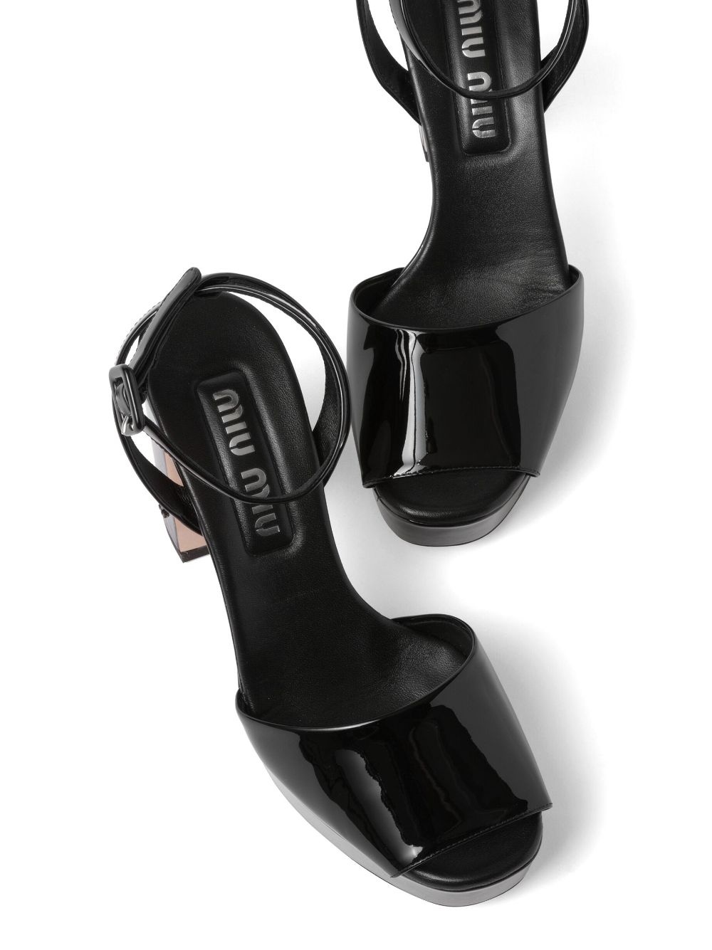 patent-leather platform sandals - 3