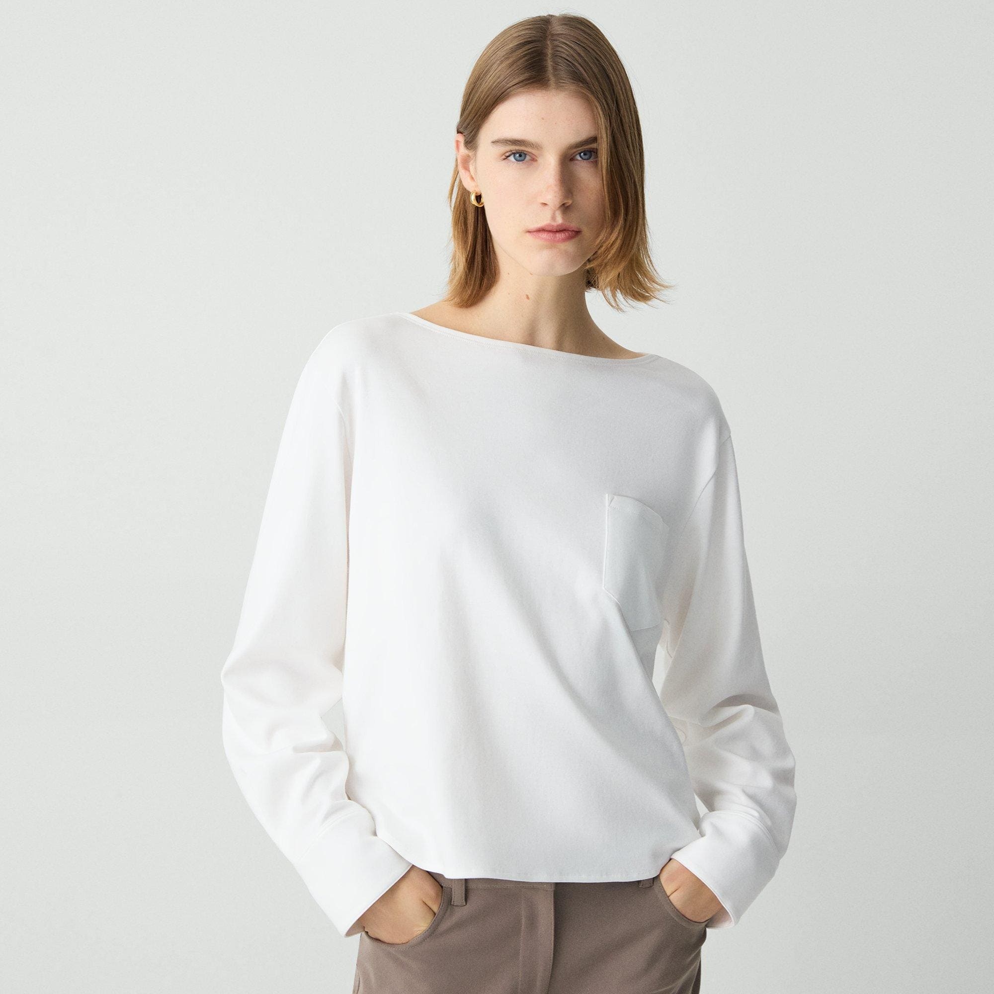 Boatneck Top in Cotton Jersey - 2