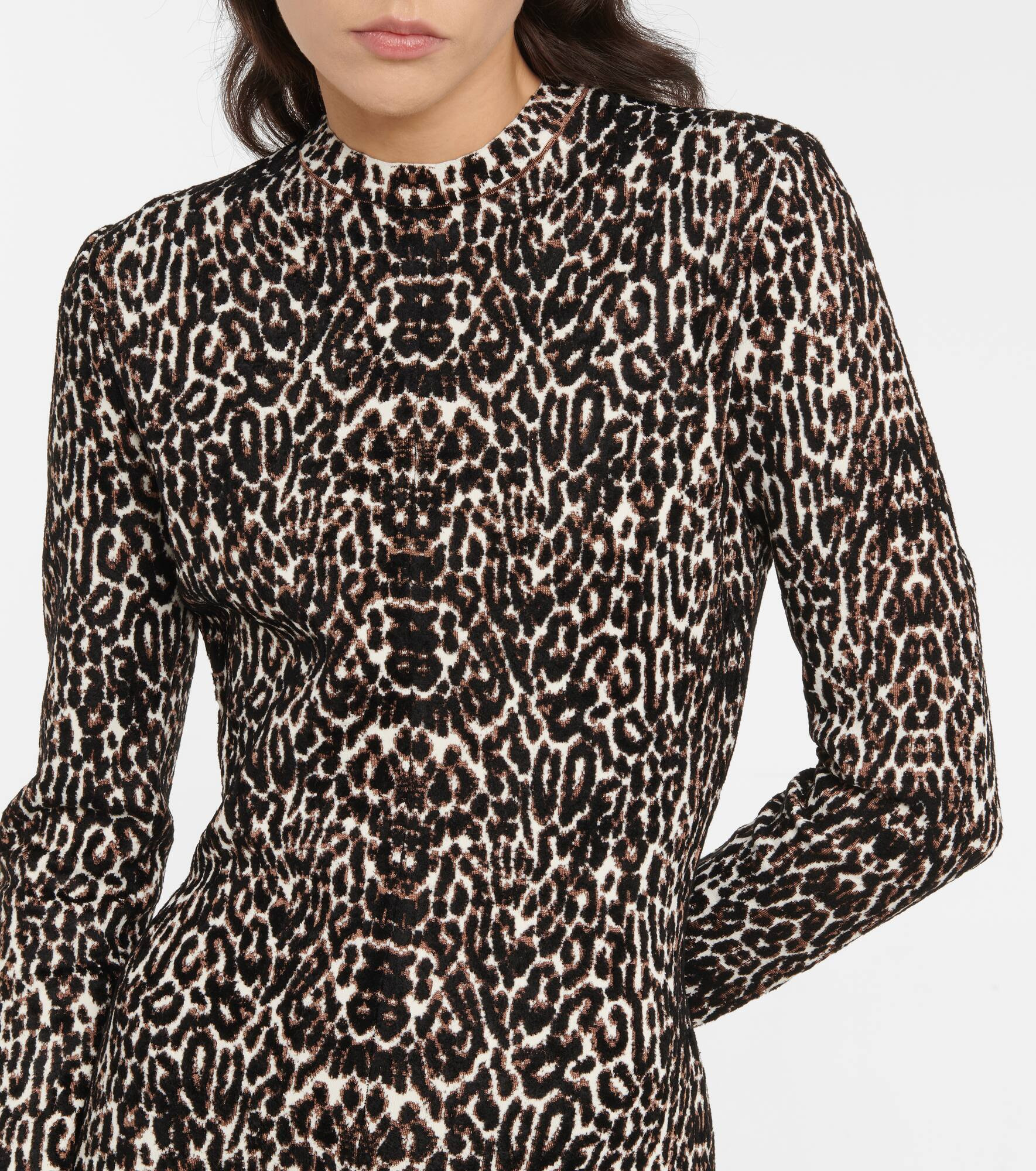 Leopard jacquard jumpsuit - 4