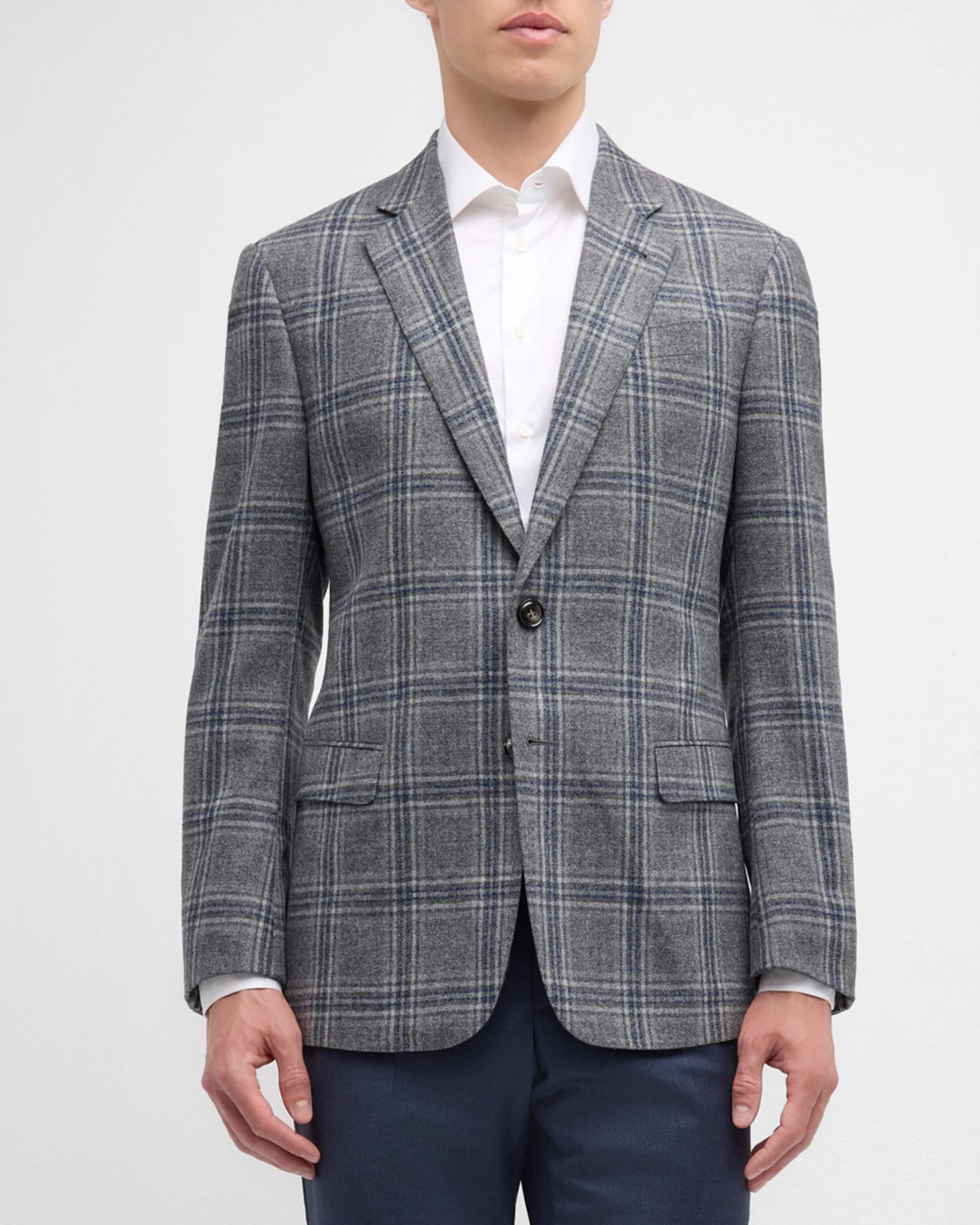 Men's Soft Plaid Sport Coat - 1